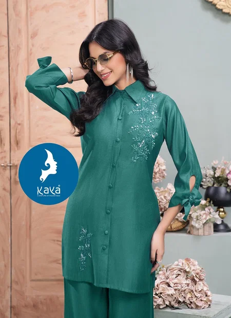 Tashi By Kaya Casual Wear Vertican Printed Co Ord Set Exporters In India